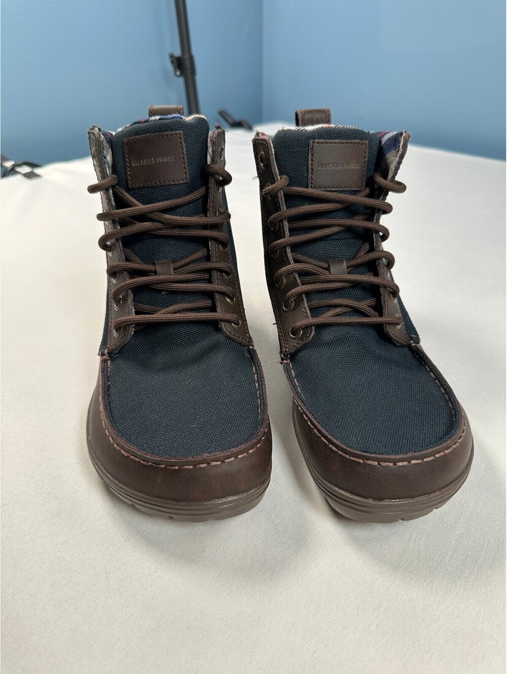 Lems Boulder Boot Navy Stout Minimalist Zero Drop Barefoot Men's Size 8 / EU 41